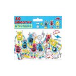 30 smoothy robots stickers